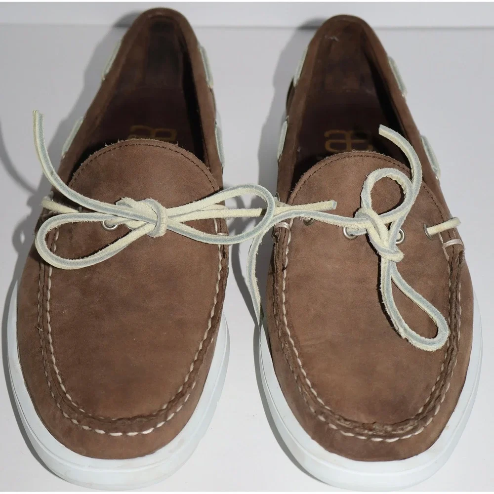 Allen Edmonds Ely Mens Brown Boat Shoes Extra Light Sole Loafers Size 9 D